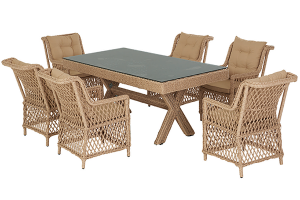 BAHÇE-BALKON MOBİLYALARI MASA TAKIMI ROZA RIO