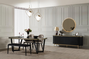 YEMEK ODASI TAKIMI TESLA SİYAH