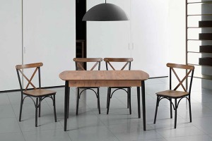 YEMEK ODASI MUTFAK MASA SANDALYE TAKIMI VEGAS ANTİK