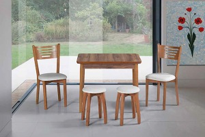 YEMEK ODASI MUTFAK MASA SANDALYE TAKIMI İZMİR CEVİZ