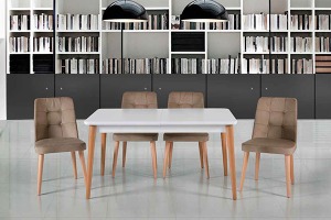 YEMEK ODASI MUTFAK MASA SANDALYE TAKIMI VELANTA BEYAZ