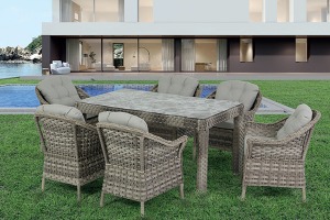 BAHÇE-BALKON MOBİLYALARI MASA TAKIMI NOVA 6'LI